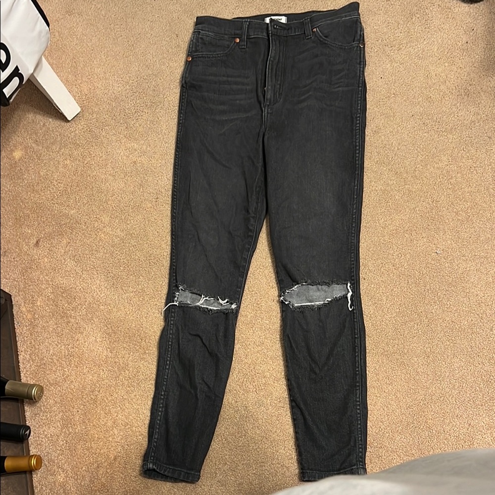 Black Distressed Jeans